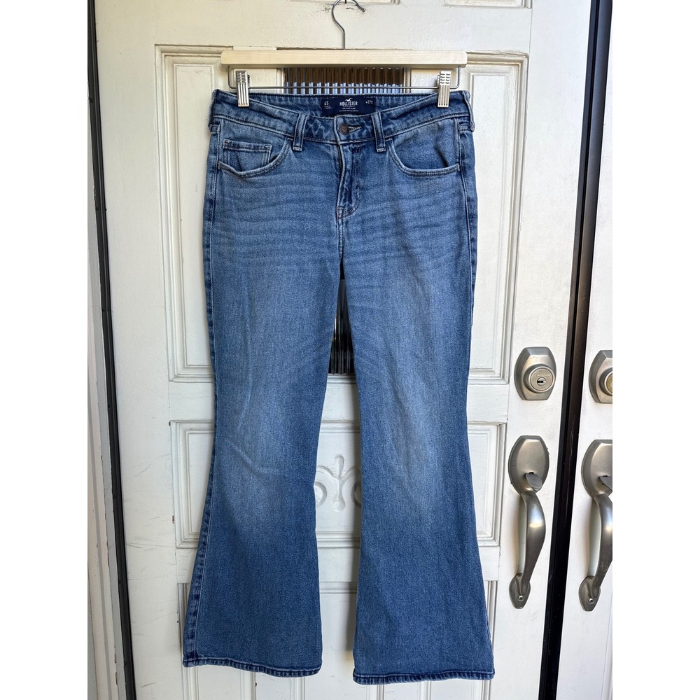 Hollister Low-Rise Flare Jeans Medium Wash Vintage Bell Bottoms Size 4S W27